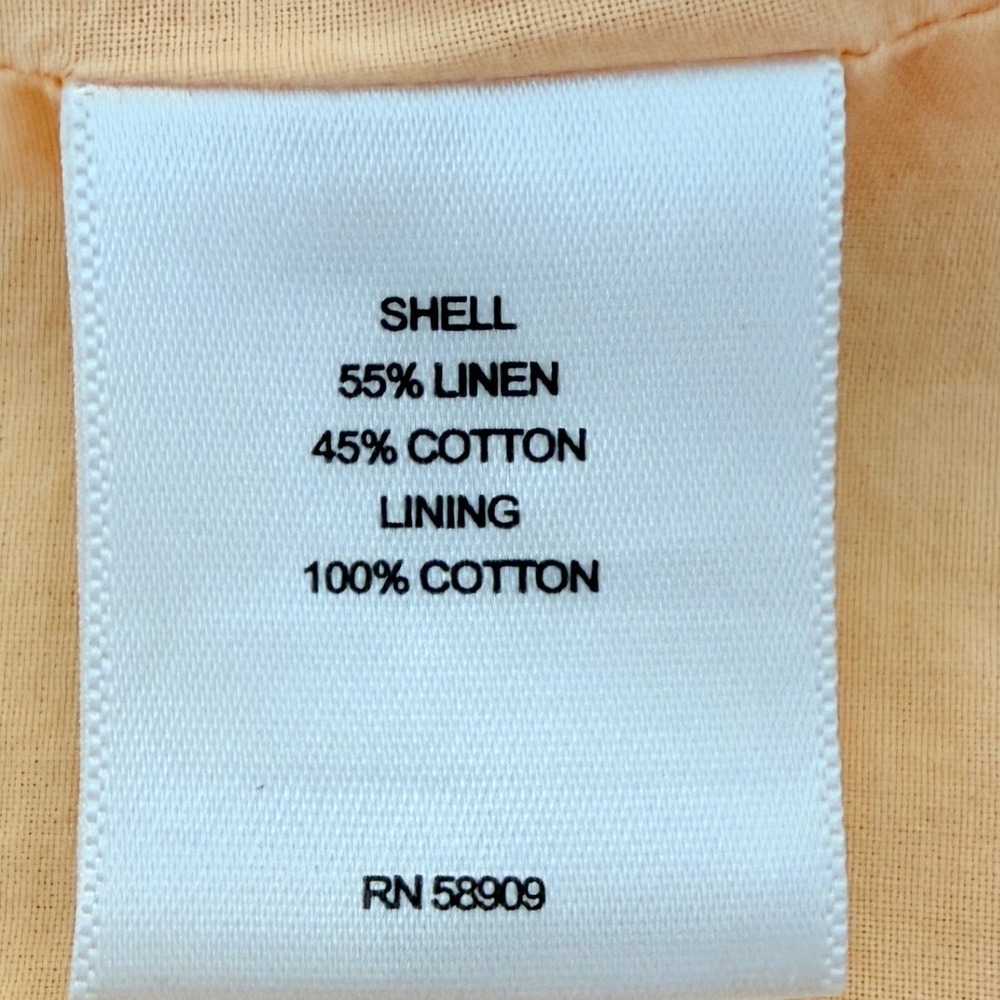 A Loves A Womens Peach Linen Blend Double Breasted Blazer Size L - Picture 8 of 10